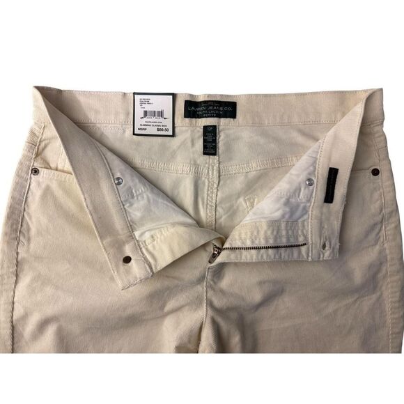 Lauren Jeans Co Ralph Lauren women Pants White FivePocket Classic Denim  12p 29 - Picture 5 of 11